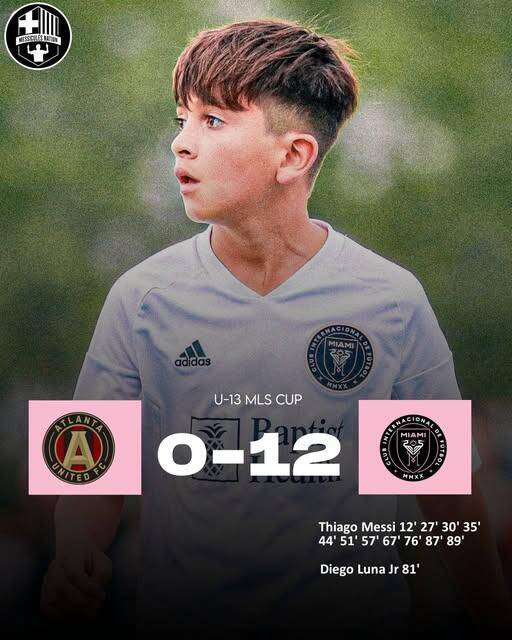 假新聞！梅西兒子U13比賽單場1人轟11球，多家媒體報道后刪除新聞