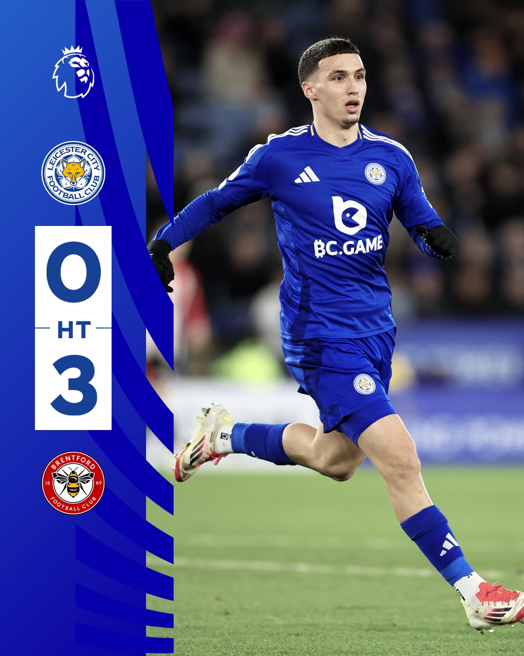  半場(chǎng)0-3！萊斯特若不進(jìn)球輸球，將主場(chǎng)6連敗0進(jìn)球創(chuàng)歷史最糟戰(zhàn)績(jī)
